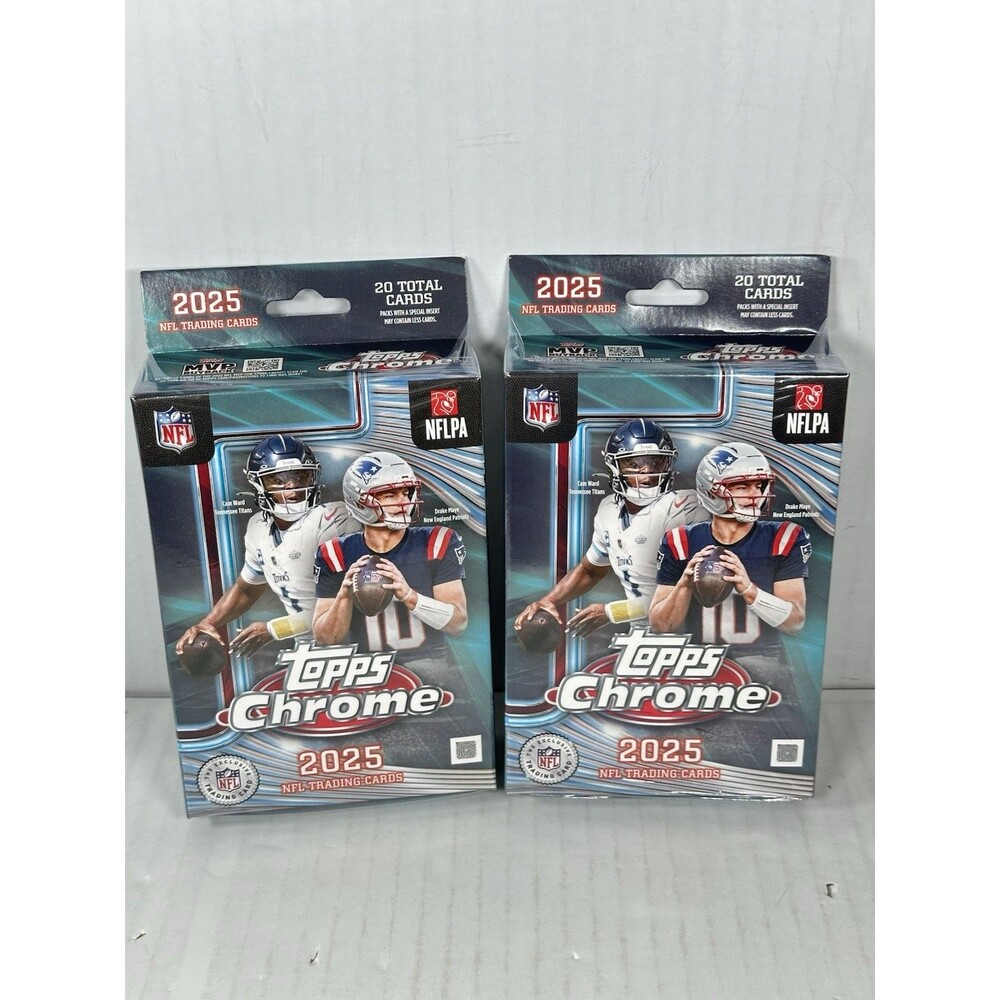 Lot Of 2 - 2025 NFL Topps Chrome Hanger Box Football NEW/ SEALED